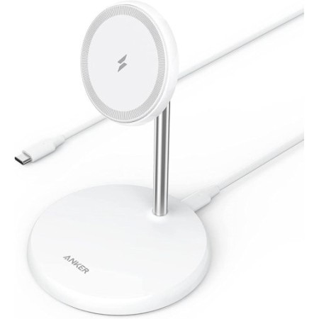 Бездротовий зарядний пристрій Anker PowerWave Select Magnetic Stand (White) (A2540G21)