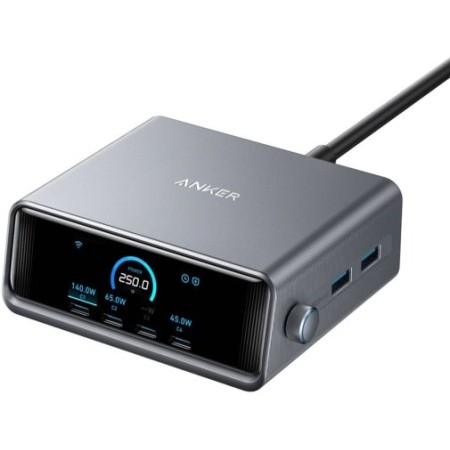 Зарядний пристрій Anker GaNPrime Charger GaN 250W (Black) (A2345341)  у Черкасах