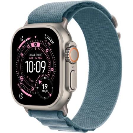 Apple Watch Ultra 3 49mm Natural Titanium Case with Light Blue Alpine Loop - Small (MEWK4QP/A)  у Тернополі