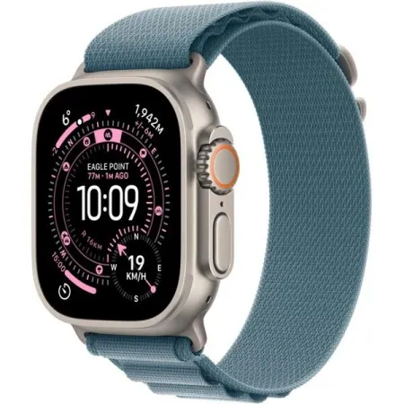 Apple Watch Ultra 3 49mm Natural Titanium Case with Light Blue Alpine Loop - Small (MEWK4QP/A)