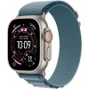 Apple Watch Ultra 3 49mm Natural Titanium Case with Light Blue Alpine Loop - Small (MEWK4QP/A)