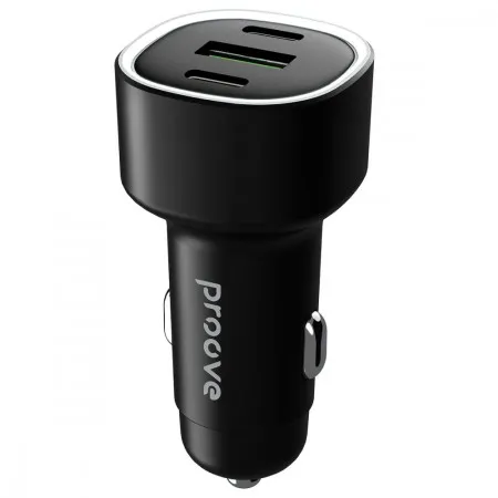 Автомобільний зарядний пристрій Proove Flash 60W (2Type-C + USB) (Black)