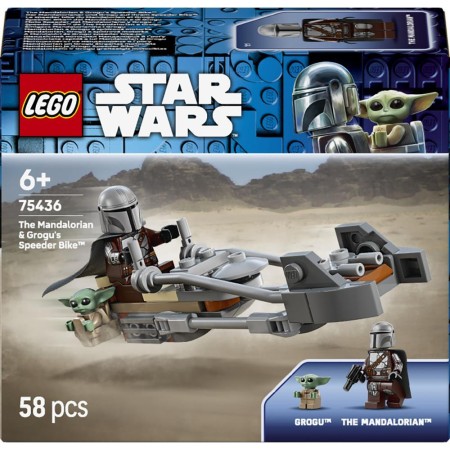 Конструктор LEGO Star Wars Швидкісний мотоцикл Мандалорця й Ґроґу (75436)