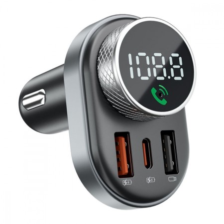 Автомобільний зарядний пристрій Proove FM Launcher Sound Link 30W (PD+QC3.0) Type-C+USB (Black)