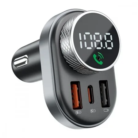Автомобільний зарядний пристрій Proove FM Launcher Sound Link 30W (PD+QC3.0) Type-C+USB (Black)