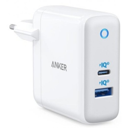 Зарядний пристрій Anker PowerPort Atom III 45W USB-C 15W USB-A (White) (A2322G21)