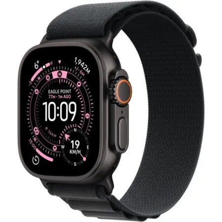 Apple Watch Ultra 3 49mm Black Titanium Case with Black Alpine Loop - Small (MF0Q4QP/A)