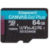 Карта пам'яті Kingston microSD 64GB C10 UHS-I U3 A2 R170/W70MB/s