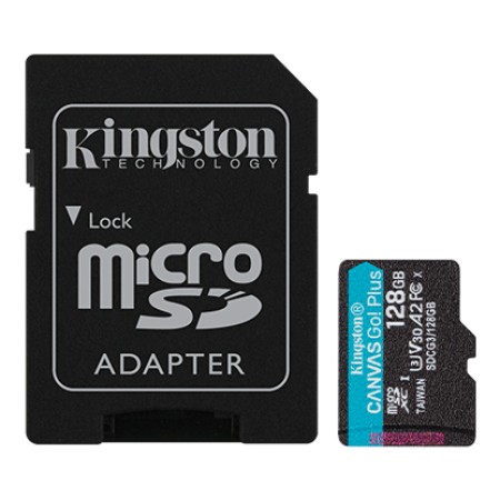 Карта пам'яті Kingston microSD 128GB C10 UHS-I U3 A2 R170/W90MB/s + SD