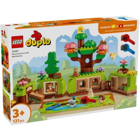 Конструктор LEGO DUPLO Town Ліс відкриттів із дикими тваринами (10480)