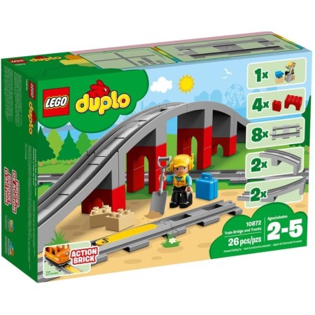 Конструктор LEGO DUPLO Залізничний міст і рейки (10872)