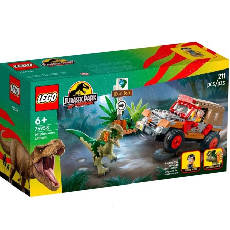 Конструктор LEGO Jurassic Park Засідка дилофозавра (76958)