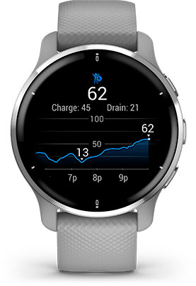 Garmin Venu 2 Plus - Моніторинг енергії Body Battery Моніторинг енергії Body Battery