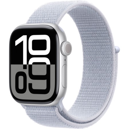 Apple Watch Series 10 42mm Silver Aluminum Case with Blue Cloud Sport Loop  у Тернополі