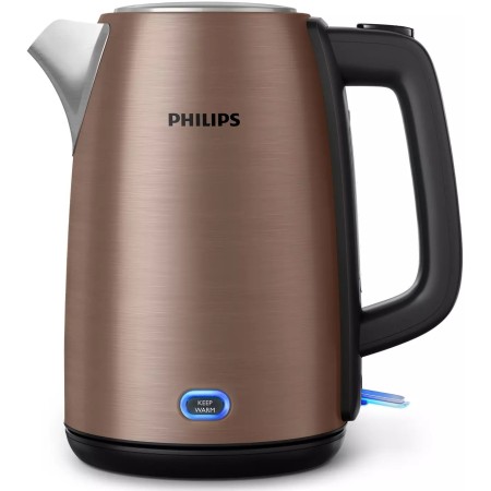 Електрочайник PHILIPS Viva Collection 1.7л Metal Сopper/Black (HD9355/92)  у Тернополі