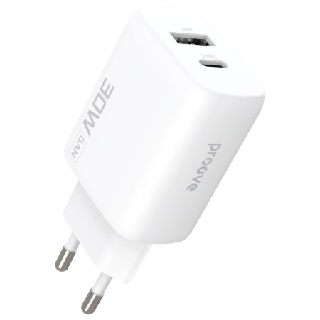 Мережевий зарядний пристрій Proove Silicone Power 2 30W (Type-C + USB) white