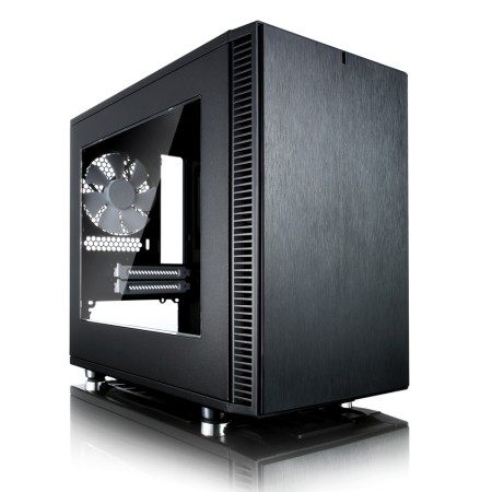 Корпус FRACTAL DESIGN mini-ITX    Define Nano S Black Window (FD-CA-DEF-NANO-S-BK-W)