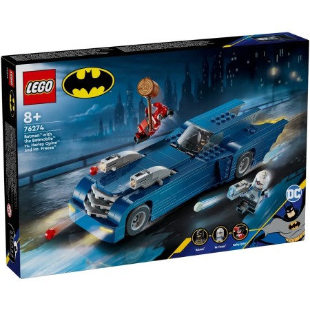 Конструктор LEGO Batman Бетмен на бетмобілі проти Харлі Квін і Містера Фріза (76274)