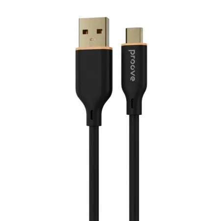Кабель Proove Jelly Silicone USB to Type-C 3A (1m) Black