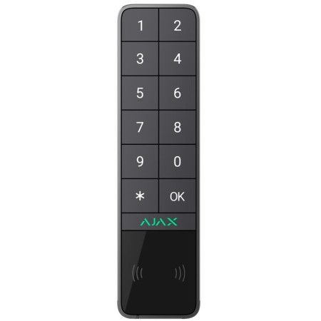Бездротова зовнішня клавіатура Ajax KeyPad Outdoor Jeweller, графіт