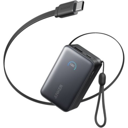 Батарея універсальна Anker Nano 10000mAh 45W Built-In USB-C Cable (Black) (A1638H11)  у Луцьку