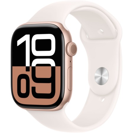 Apple Watch Series 10 46mm Rose Gold Aluminum Case with Light Blush Sport Band - S/M  у Тернополі