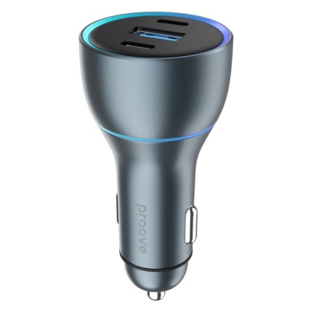 Автомобільний зарядний пристрій Proove Super Charge 130W (2 Type-C + USB) (Metal Gray)  у Луцьку