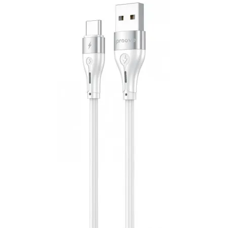 Кабель Proove Soft Silicone USB to Type-C 3A (2m) White