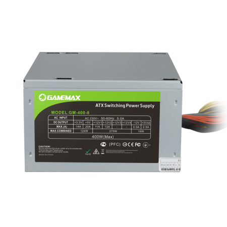 Блок живлення GAMEMAX GM-400-8CM  ATX 400W (GM-400-8CM)  у Миколаєві