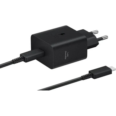 Зарядний пристрій мережевий Samsung 45Вт USB-С PD PPS, кабель USB-C > USB-C, 1.8м Black (EP-T4511XBEGEU)