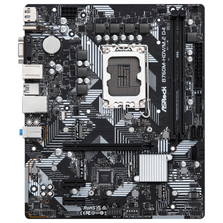 Mатеринська плата  ASRock B760M-HDV/M.2 D4 s1700 mATX (B760M-HDV/M.2 D4)  у Миколаєві