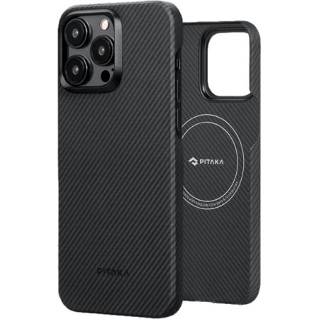 Чохол Pitaka MagEZ Case 4 Twill 600D Black/Grey для iPhone 15 Pro (KI1501PA)