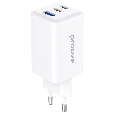Мережевий зарядний пристрій Proove Pocket GaN 65W (2Type-C + USB) (White)