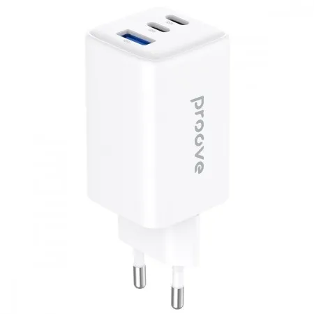 Мережевий зарядний пристрій Proove Pocket GaN 65W (2Type-C + USB) (White)  в Івано-Франківську