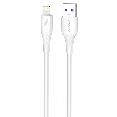 Кабель Proove GridLine USB to Lightning 2.4A (1m) White  у Луцьку