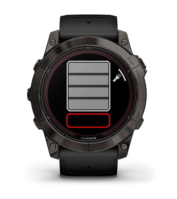 Garmin fenix 7X Pro Sapphire Solar - Вбудований LED ліхтарик Garmin fenix 7X Pro Sapphire Solar - Вбудований LED ліхтарик