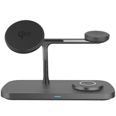 Бездротовий зарядний пристрій Proove Magnetic Field Pro 3 in 1 Qi2 (Black)