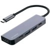 Type-C-Хаб Proove Arc Link 5 in 1 (2*Type-C + 2*USB3.0 + HDMI) Silver  у Луцьку