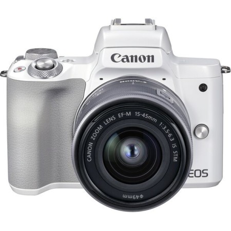 Фотоапарат Canon EOS M50 Mk2 + 15-45 IS STM Kit White (4729C028)  у Чернівцях