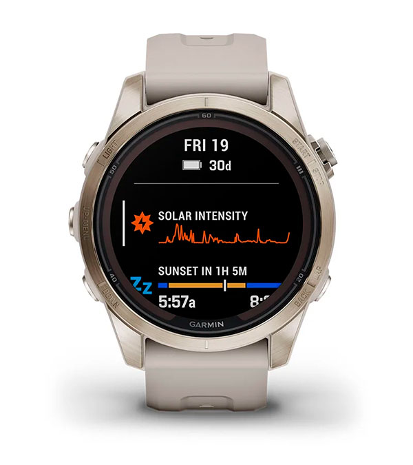 Garmin fenix 7S Pro Sapphire Solar - Підзарядка від сонця Garmin fenix 7S Pro Sapphire Solar - Підзарядка від сонця