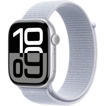 Apple Watch Series 10 46mm Silver Aluminum Case with Blue Cloud Sport Loop  у Тернополі