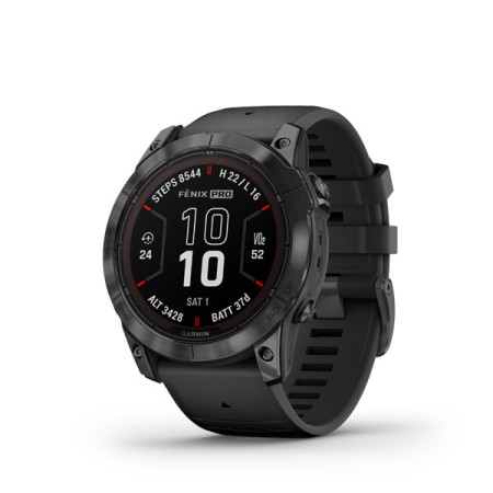 Смартгодинник Garmin Fenix 7X Pro Sapphire Solar Carbon Grey DLC Titanium with Black Band (010-02778-11)