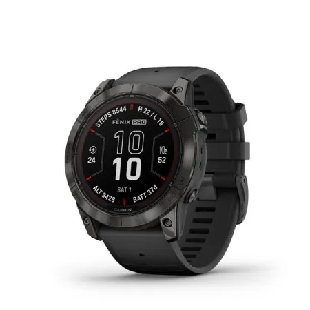 Смартгодинник Garmin Fenix 7X Pro Sapphire Solar Carbon Grey DLC Titanium with Black Band (010-02778-11)