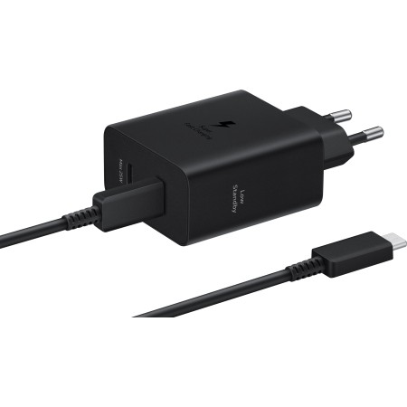Зарядний пристрій мережевий Samsung 50Вт 2xUSB-С, кабель USB-C > USB-C, 1.8м Black (EP-T5020XBEGEU)