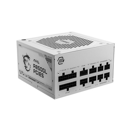 Блок живлення MSI ATX 850W MAG A850GL PCIE5 WHITE 80 Plus Gold (MAG A850GL PCIE5 WHITE)