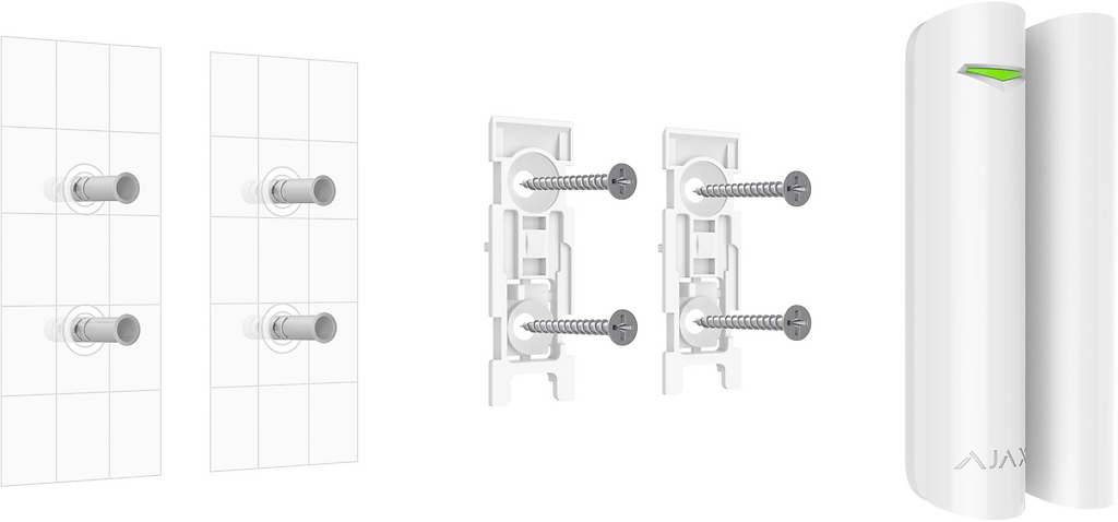 Встановлення Бездротовий датчик відчинення Ajax Superior DoorProtect G3 Jeweller (Black) (130591.347.BL1)