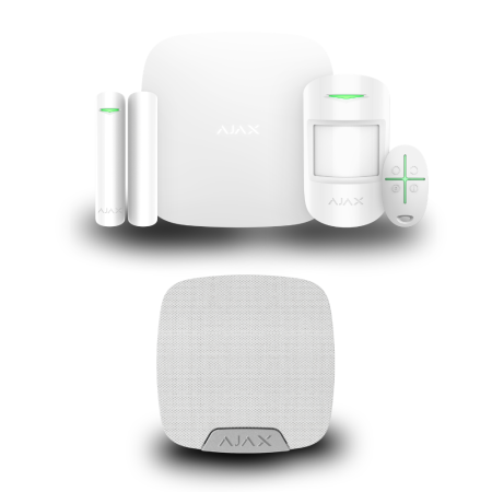Комплект сигналізації Ajax StarterKit 2 + HomeSiren (White)  у Миколаєві