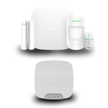 Комплект сигналізації Ajax StarterKit 2 + HomeSiren (White)