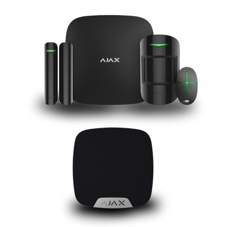 Комплект сигналізації Ajax StarterKit 2 + HomeSiren (Black)