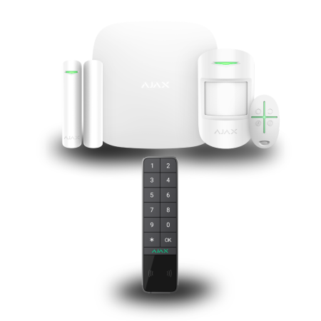 Комплект сигналізації Ajax StarterKit 2 (White) + KeyPad Outdoor (Graphite)
